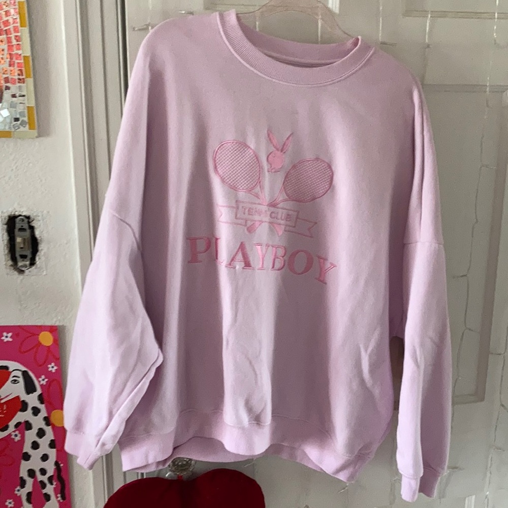 Playboy by pacsun pink tennis sweatshirt
